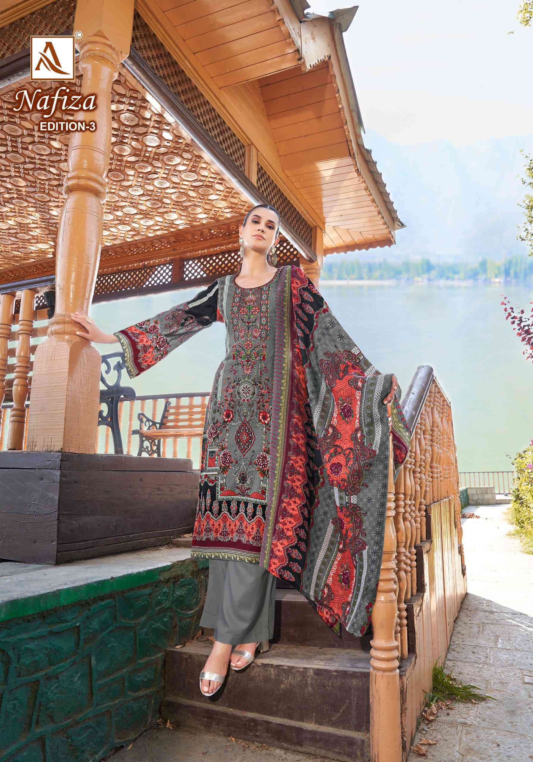 ALOK SUIT NAFIZA EDITION 3 PAKISTANI PRINT COTTON SUIT CATALOGUE WHOLESALER 2024