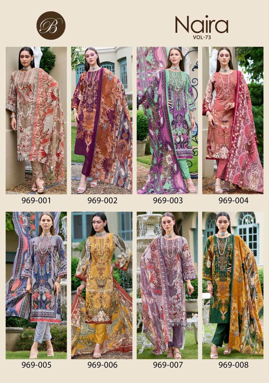 BELLIZA NAIRA VOL 73 PURE COTTON SUIT CATALOG SUPPLIER BELLIZA BRAND WHOLESALER 