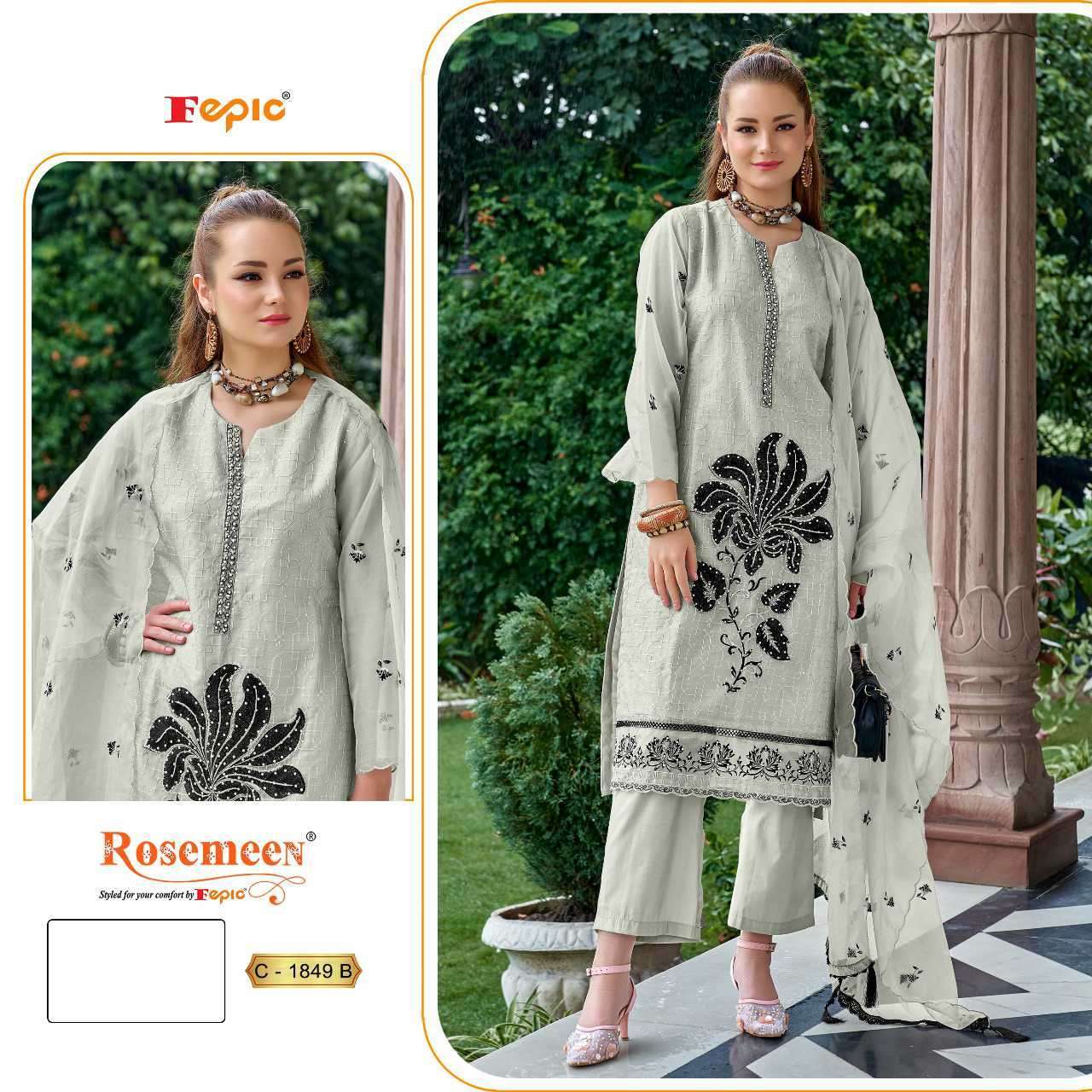 FEPIC C 1849 COLORS PAKISTANI DRESS NEW COLLECTION WHOLESALER 2024