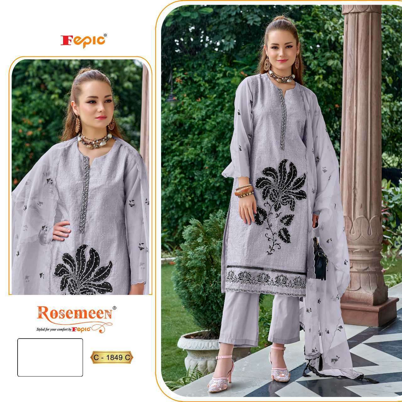 FEPIC C 1849 COLORS PAKISTANI DRESS NEW COLLECTION WHOLESALER 2024