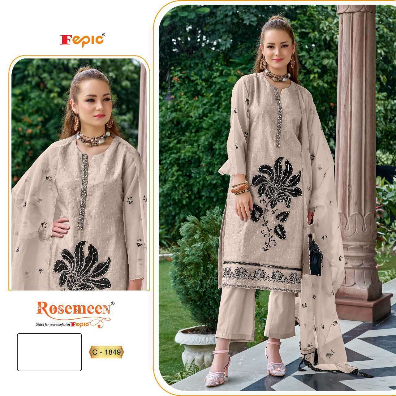 FEPIC C 1849 COLORS PAKISTANI DRESS NEW COLLECTION WHOLESALER 2024