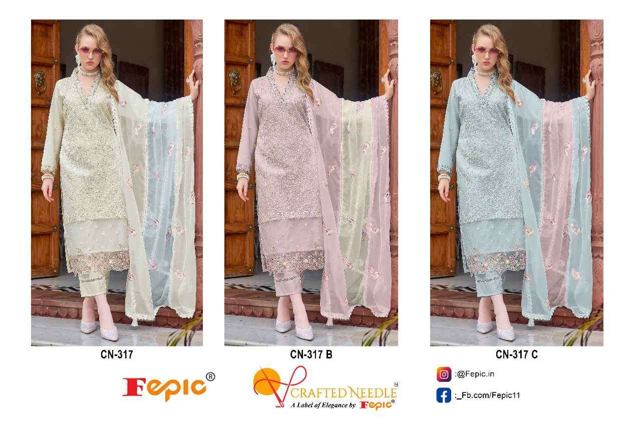 FEPIC CN 317 COLORS DESIGNER PIECE PAIR PAKISTANI READYMDE DRESS WHOLESALER 