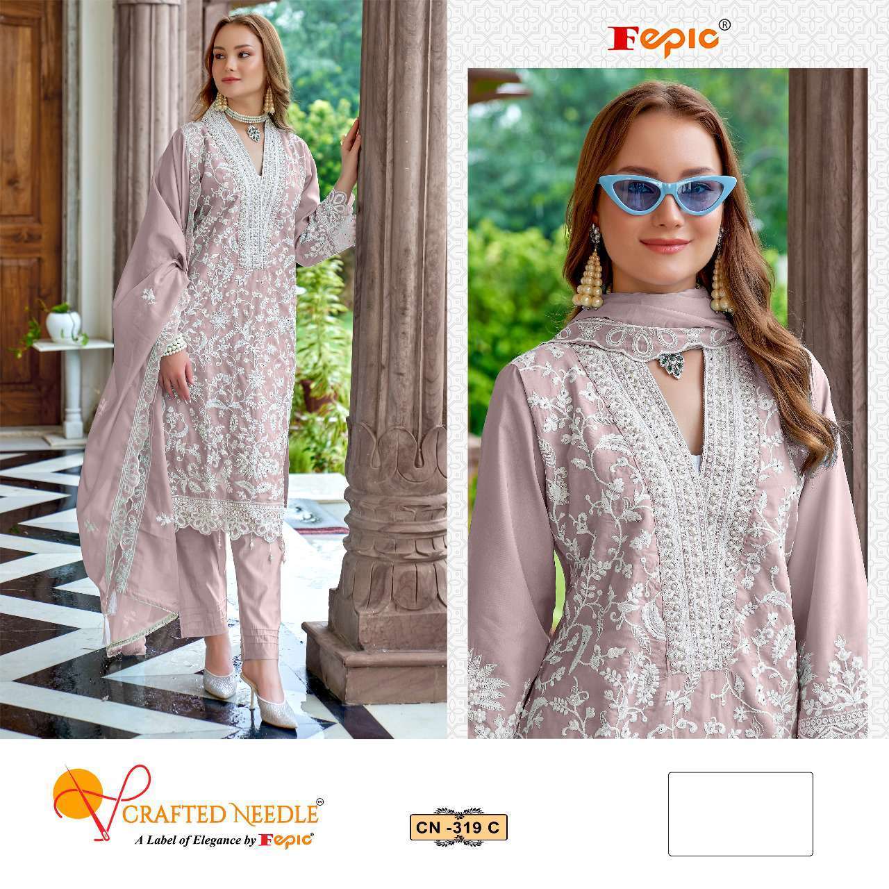 FEPIC CN 319 COLORS READYMADE PAKISTANI DESIGNER SUIT WHOLESALER 2024