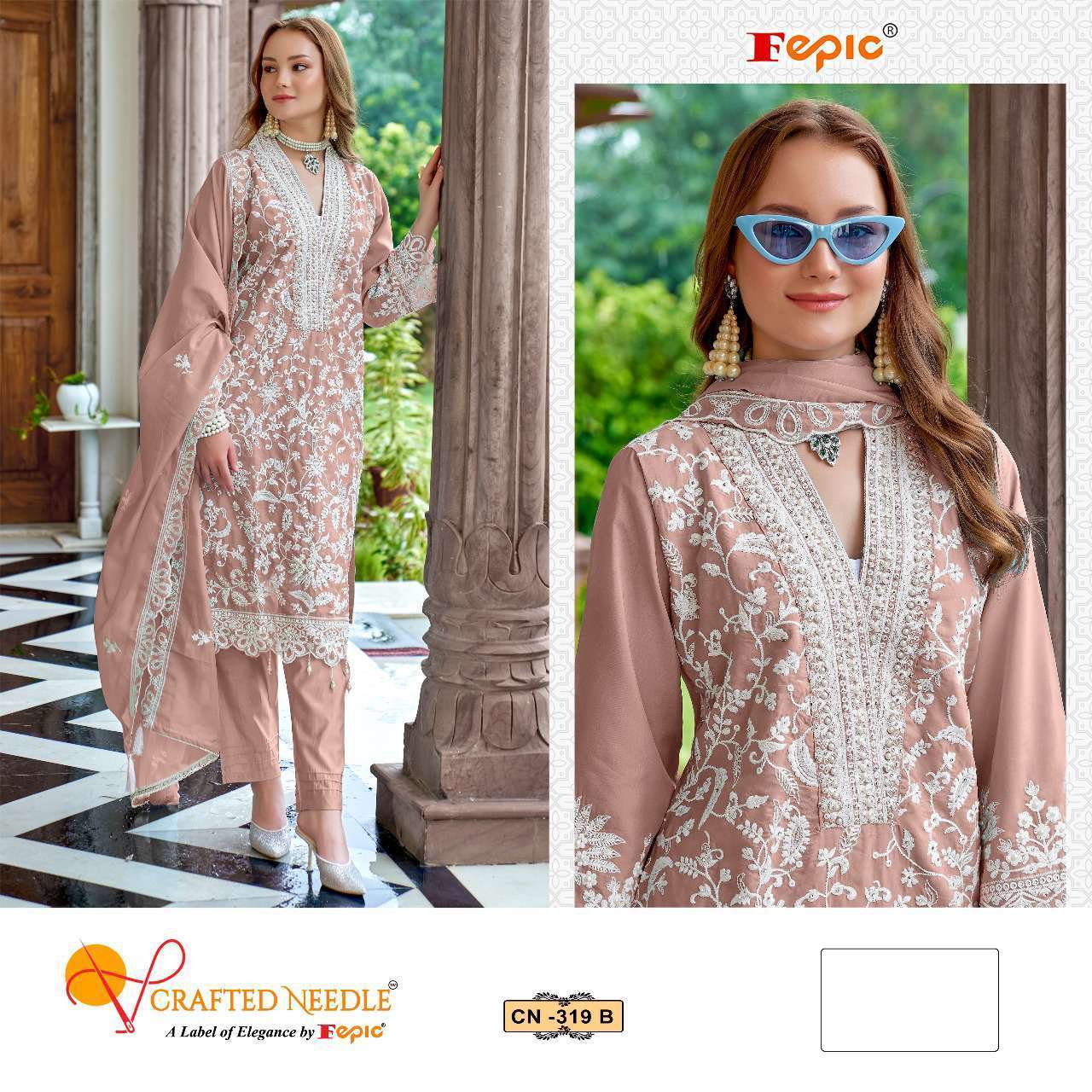 FEPIC CN 319 COLORS READYMADE PAKISTANI DESIGNER SUIT WHOLESALER 2024