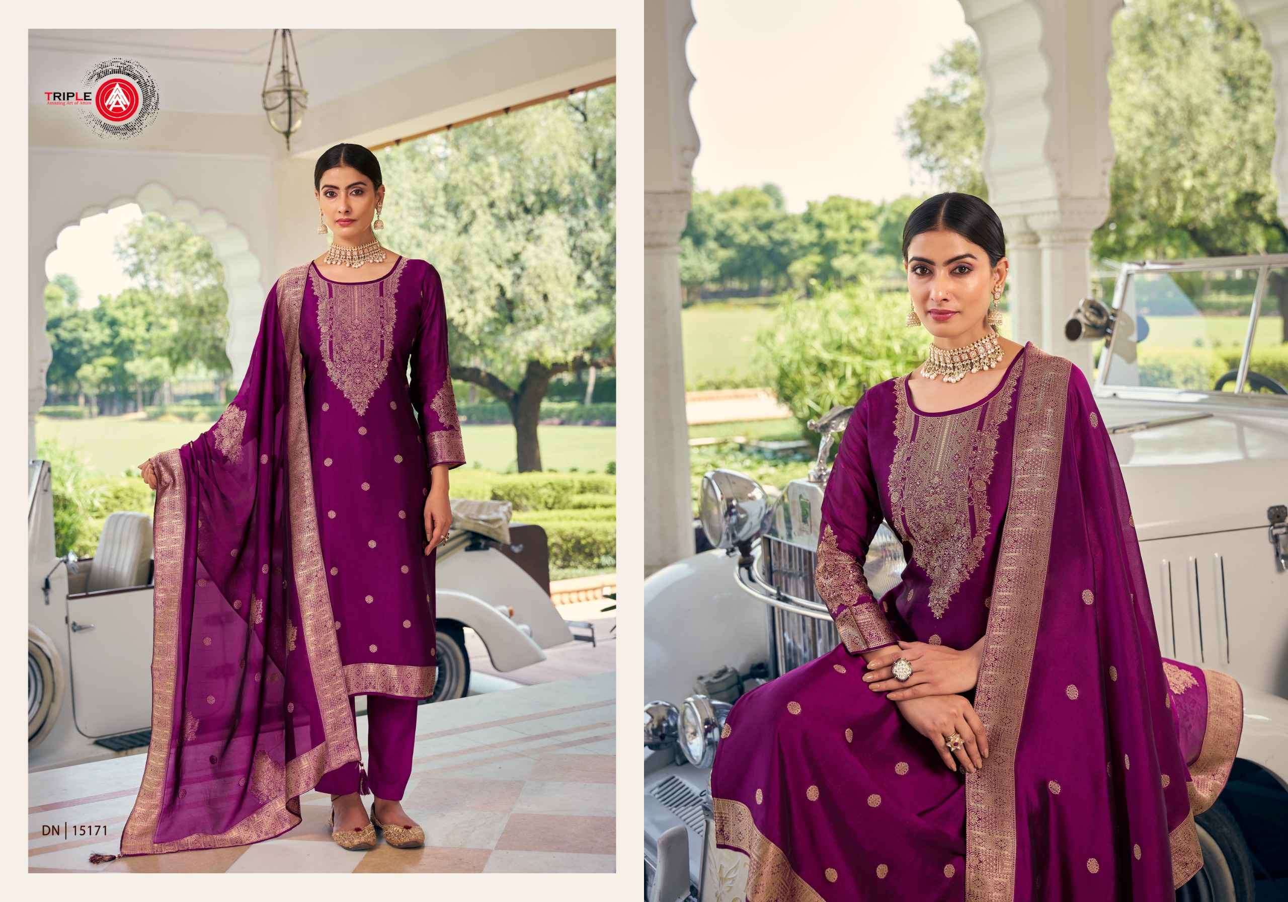 FOURDOTS RIDE PREMIUM DESIGN JACQUARD SUIT CATALOGUE WHOLESALE PRICE DEALER 2024