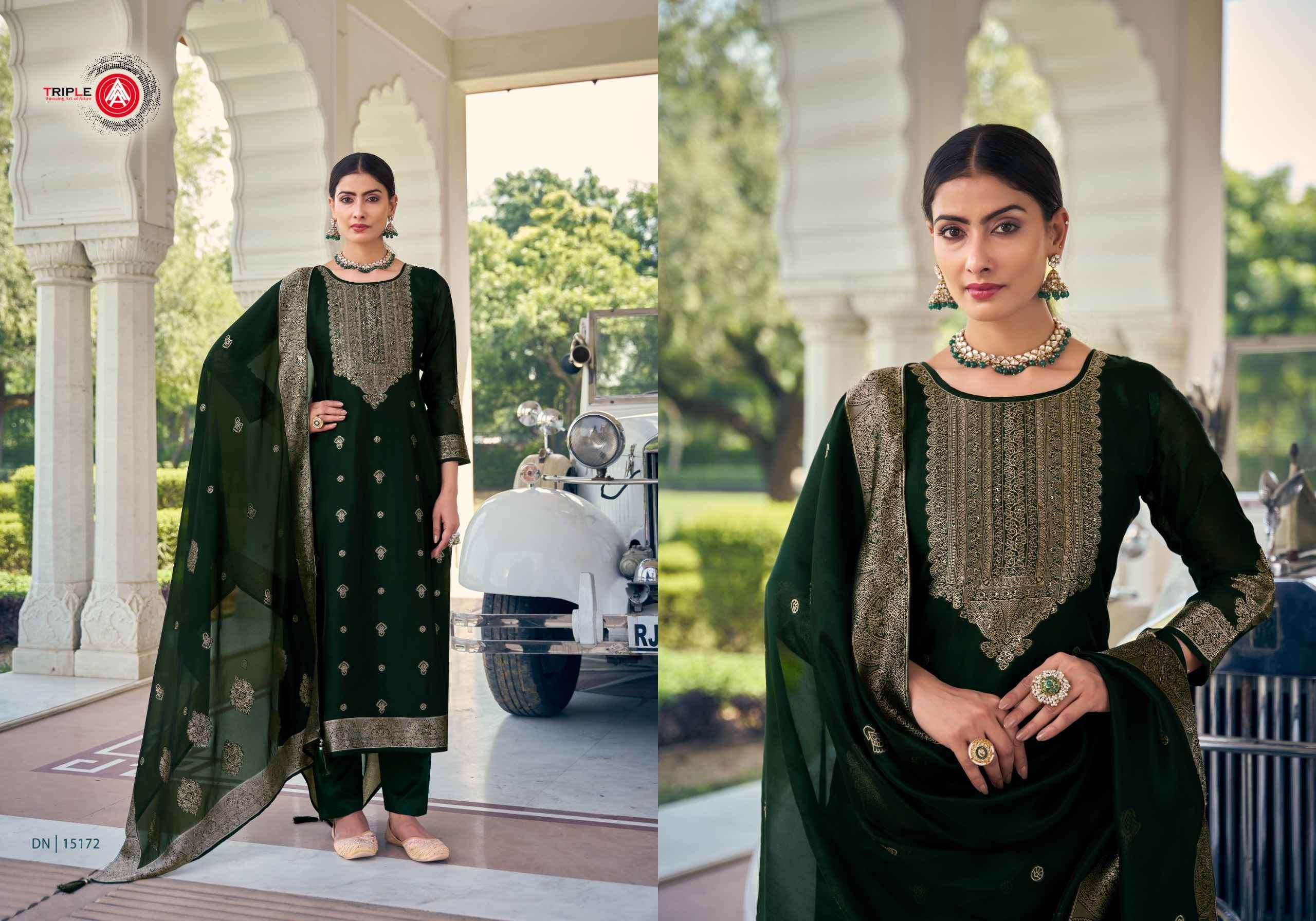 FOURDOTS RIDE PREMIUM DESIGN JACQUARD SUIT CATALOGUE WHOLESALE PRICE DEALER 2024