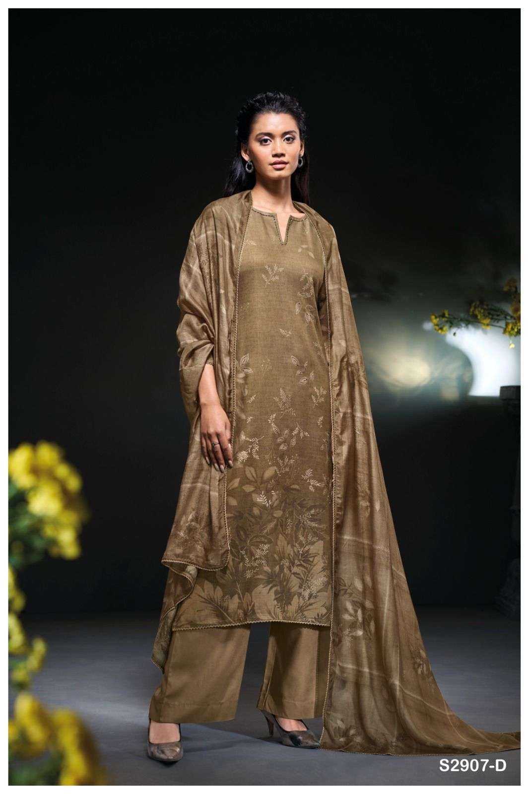 GANGA FASHION KUSEKA 2907 PURE PASHMINA WINTER SUIT CATALOGUE WHOLESALER 2024