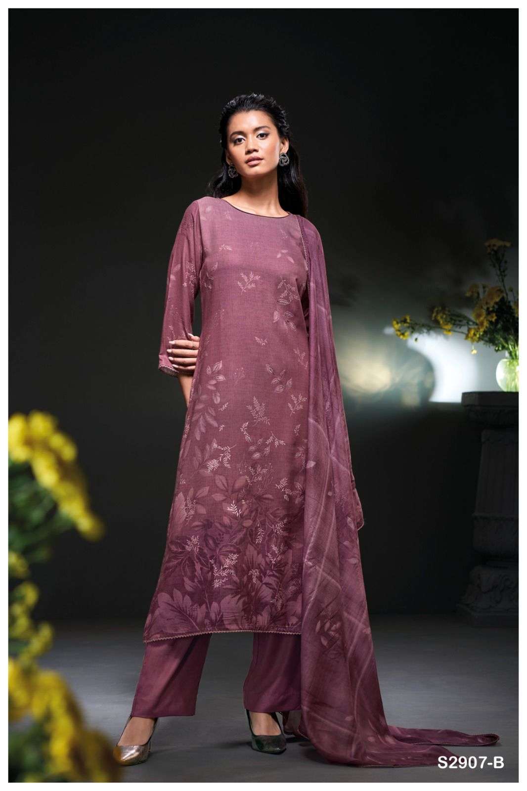 GANGA FASHION KUSEKA 2907 PURE PASHMINA WINTER SUIT CATALOGUE WHOLESALER 2024