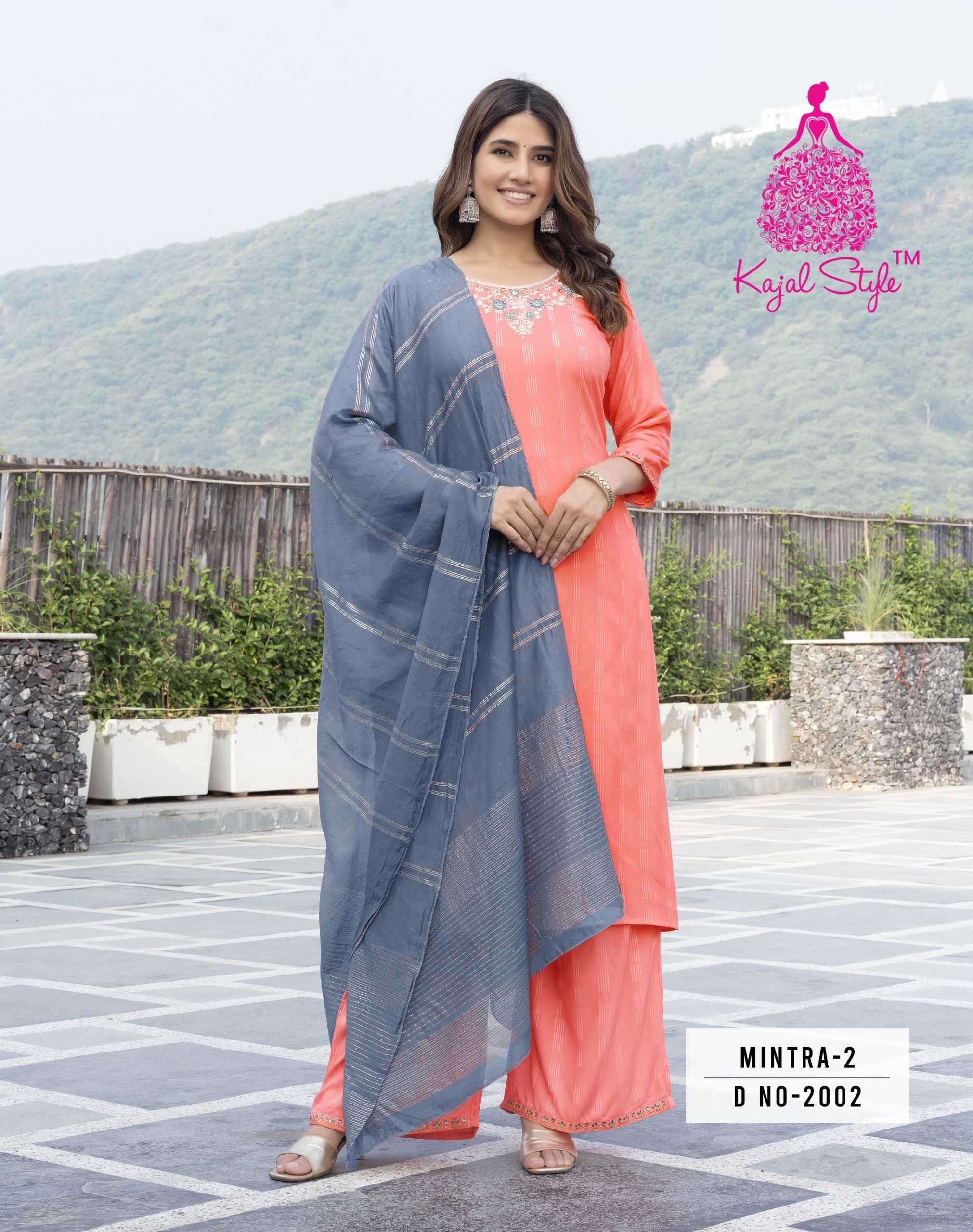 KAJAL STYLE MINTRA VOL 2 READYMADE PALAZZO DRESS CATALOGUE WHOLESALER 2024