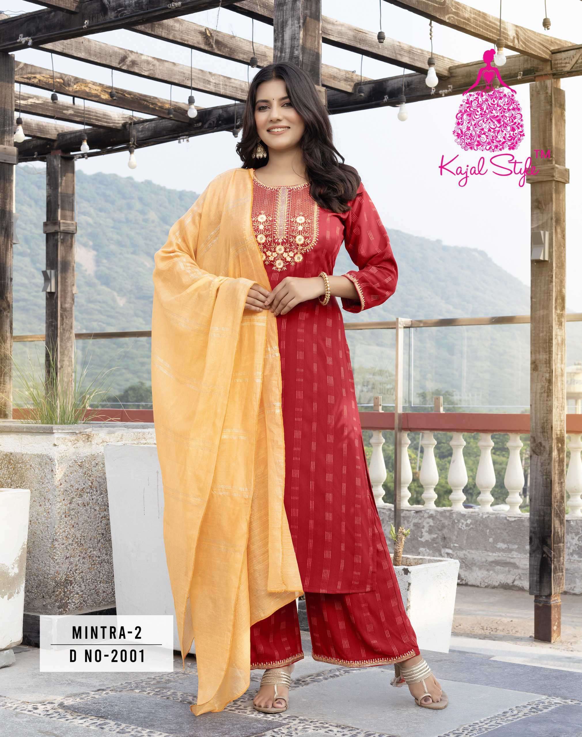 KAJAL STYLE MINTRA VOL 2 READYMADE PALAZZO DRESS CATALOGUE WHOLESALER 2024