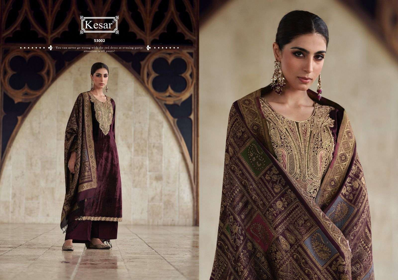 KARACHI PRINTS KESAR ADIRA VELVET SUIT CATALOGUE WHOLESALER 2024
