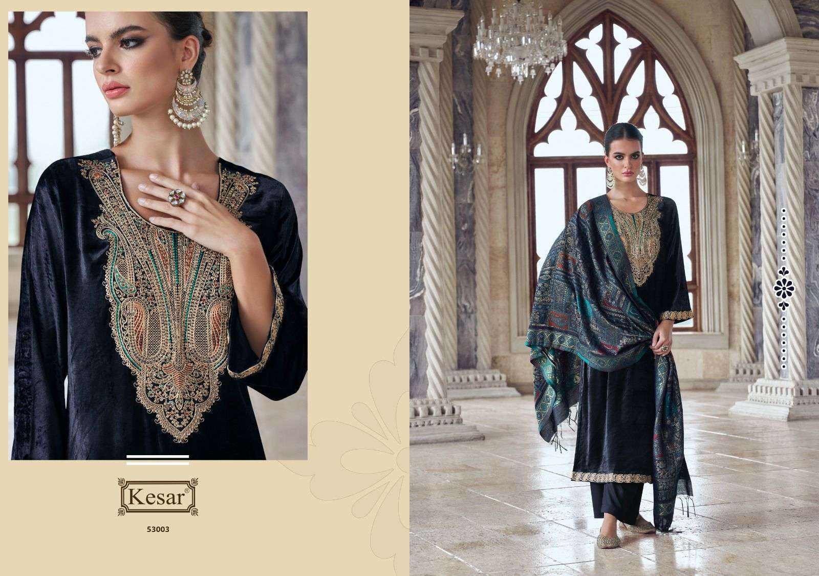KARACHI PRINTS KESAR ADIRA VELVET SUIT CATALOGUE WHOLESALER 2024