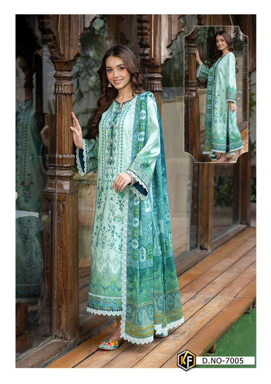 KEVAL FAB GULNAAZ VOL 7 HEAVY COTTON KARACHI COTTON SUIT CATALOGUE WHOLESALER 2024