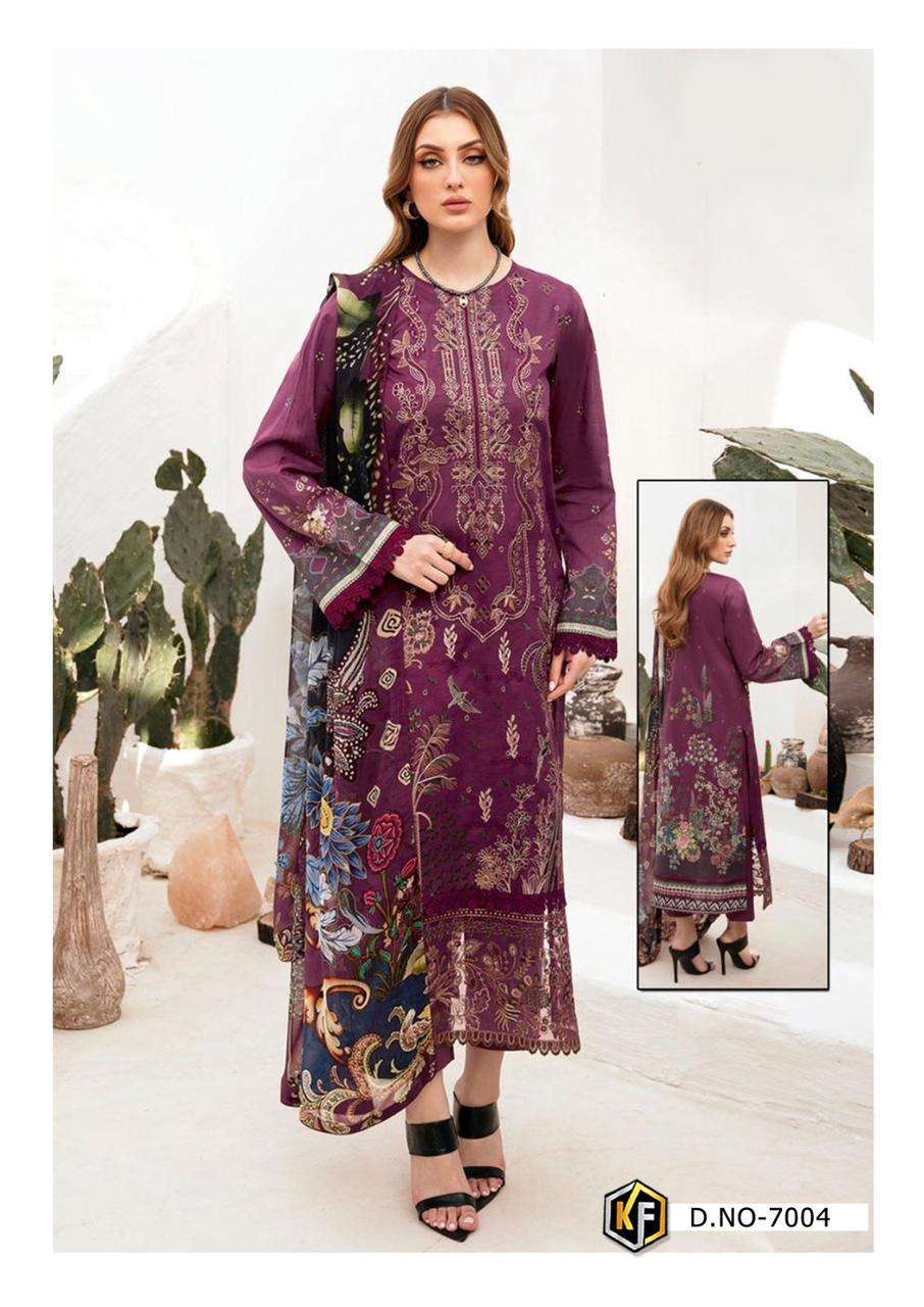 KEVAL FAB GULNAAZ VOL 7 HEAVY COTTON KARACHI COTTON SUIT CATALOGUE WHOLESALER 2024