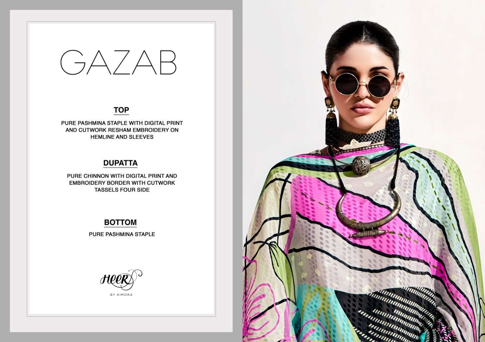 KIMORA HEER GAZAB CASUAL WEAR WINTER SUIT CATALOGUE SUPPLIER 2024