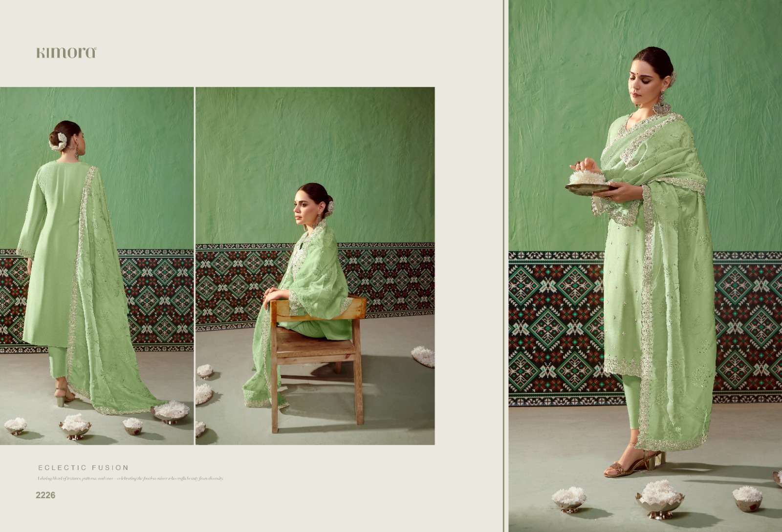 KIMORA HEER SAVERA PARTYWEAR DESIGNER SILK SUIT CATALOGUE WHOLESALER 2024