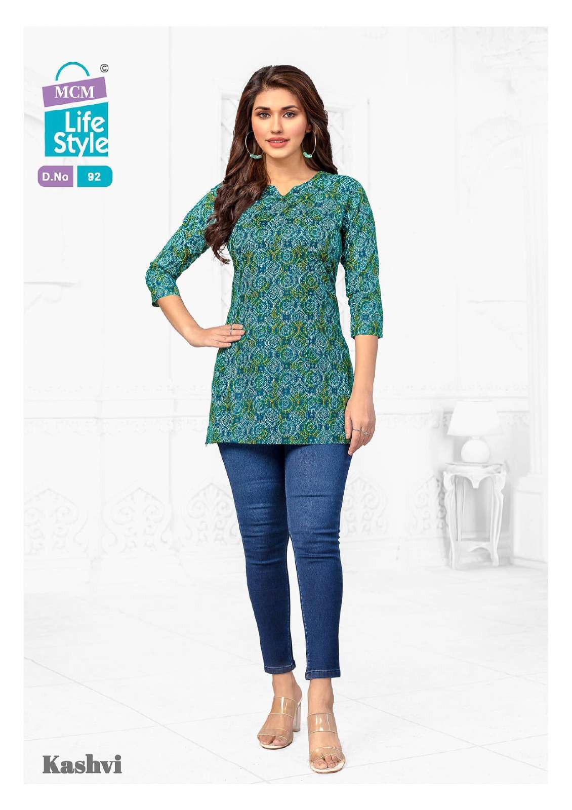 MCM LIFESTYLE KASHVI VOL 7 COTTON PRINTED SHORT TOPS CATALOG EXPORTER 2024