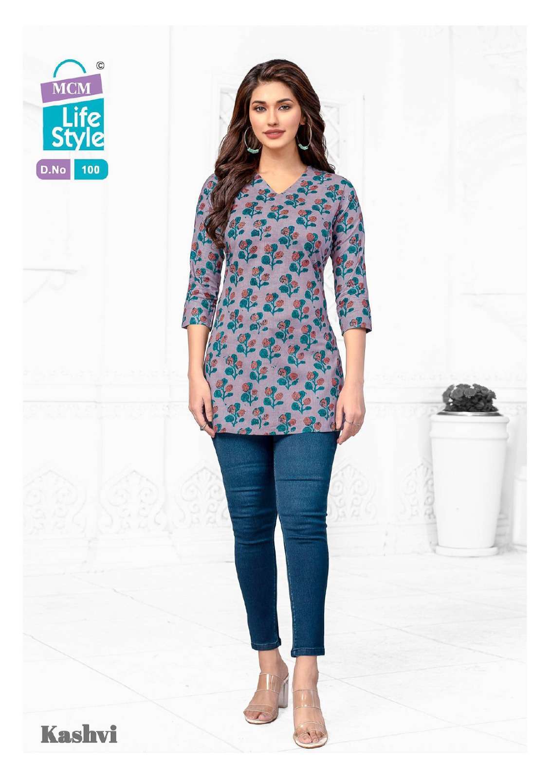 MCM LIFESTYLE KASHVI VOL 7 COTTON PRINTED SHORT TOPS CATALOG EXPORTER 2024