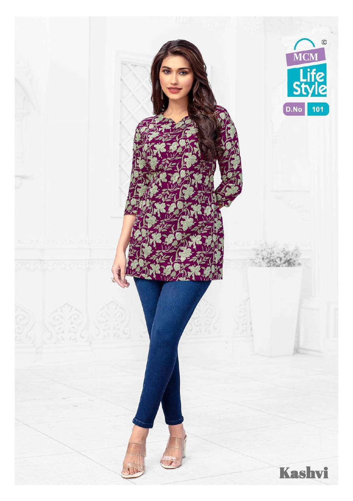 MCM LIFESTYLE KASHVI VOL 7 COTTON PRINTED SHORT TOPS CATALOG EXPORTER 2024
