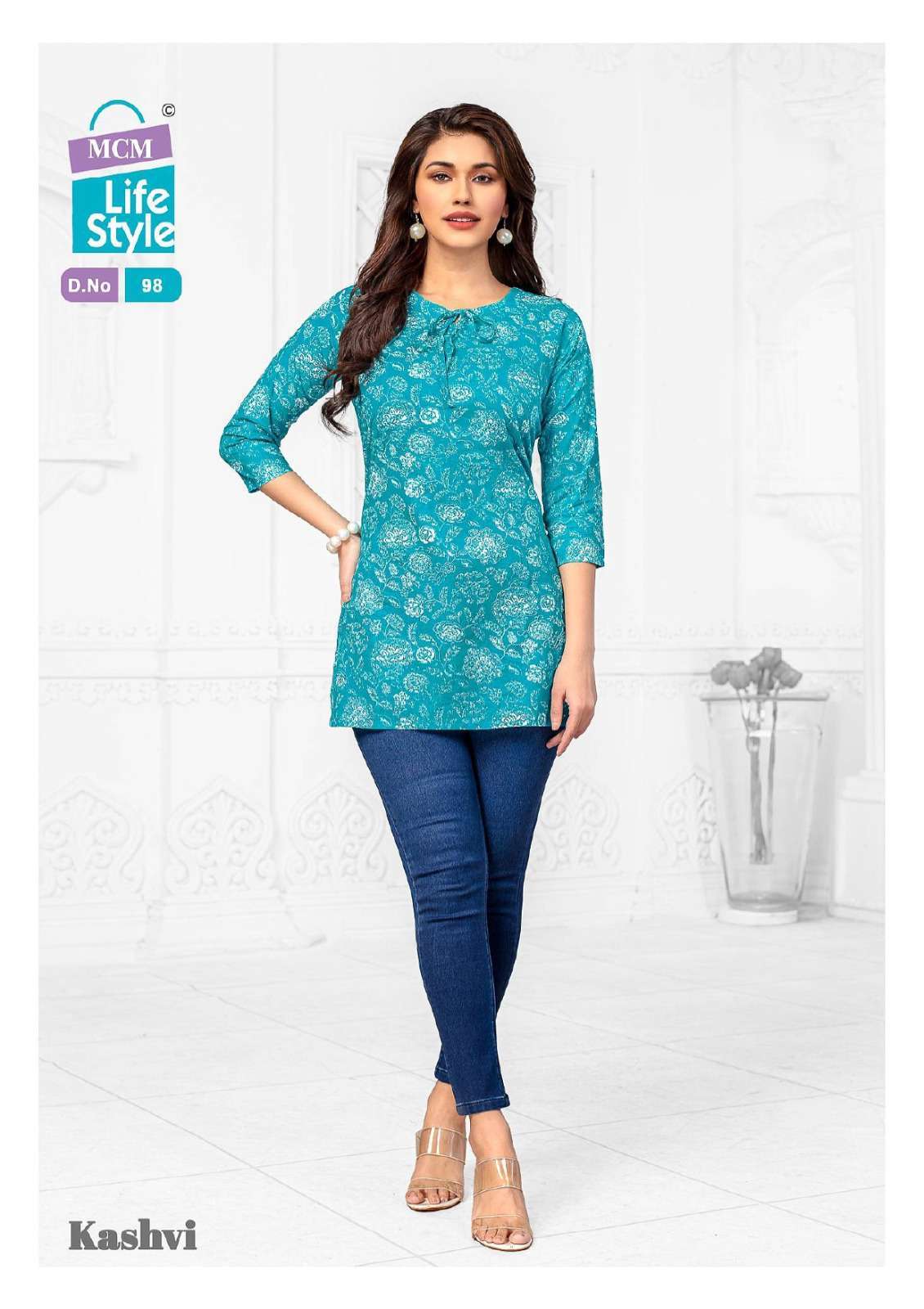 MCM LIFESTYLE KASHVI VOL 7 COTTON PRINTED SHORT TOPS CATALOG EXPORTER 2024