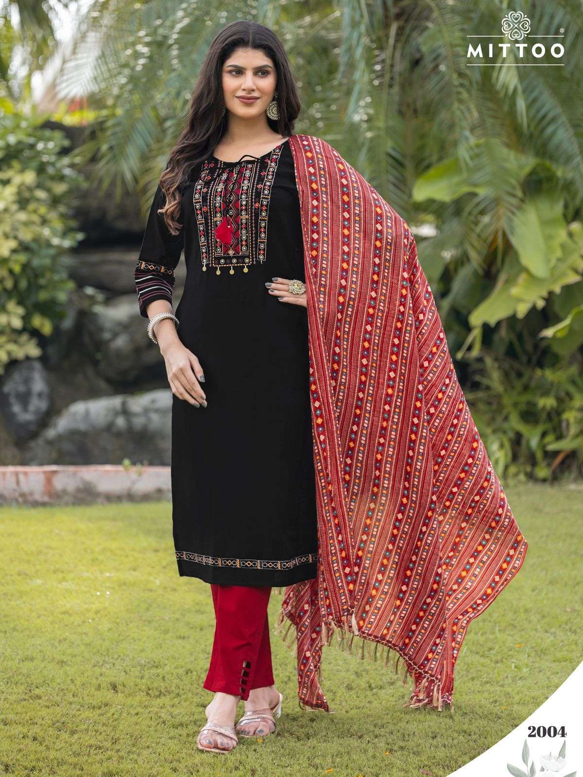 MITTOO AARADHNA FANCY KURTI PANT WITH DUPATTA LATEST CATALOGUE WHOLESALER 