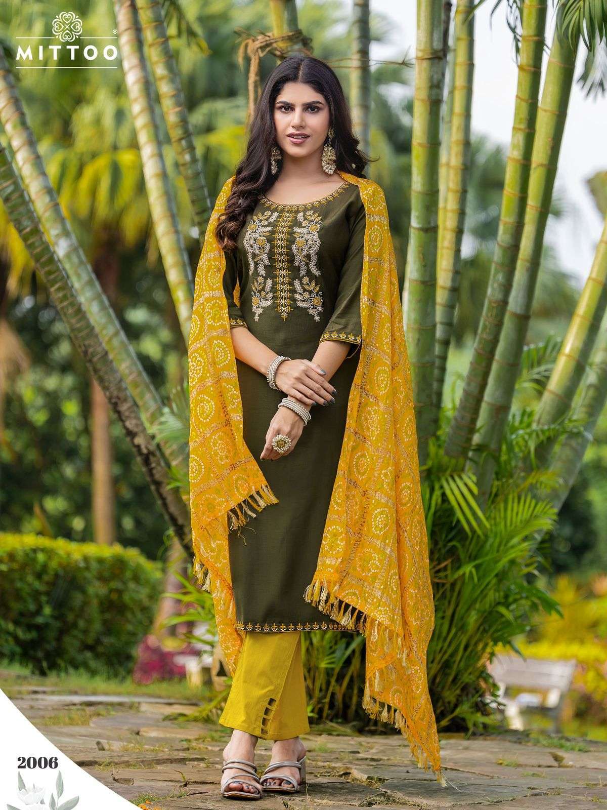 MITTOO AARADHNA FANCY KURTI PANT WITH DUPATTA LATEST CATALOGUE WHOLESALER 