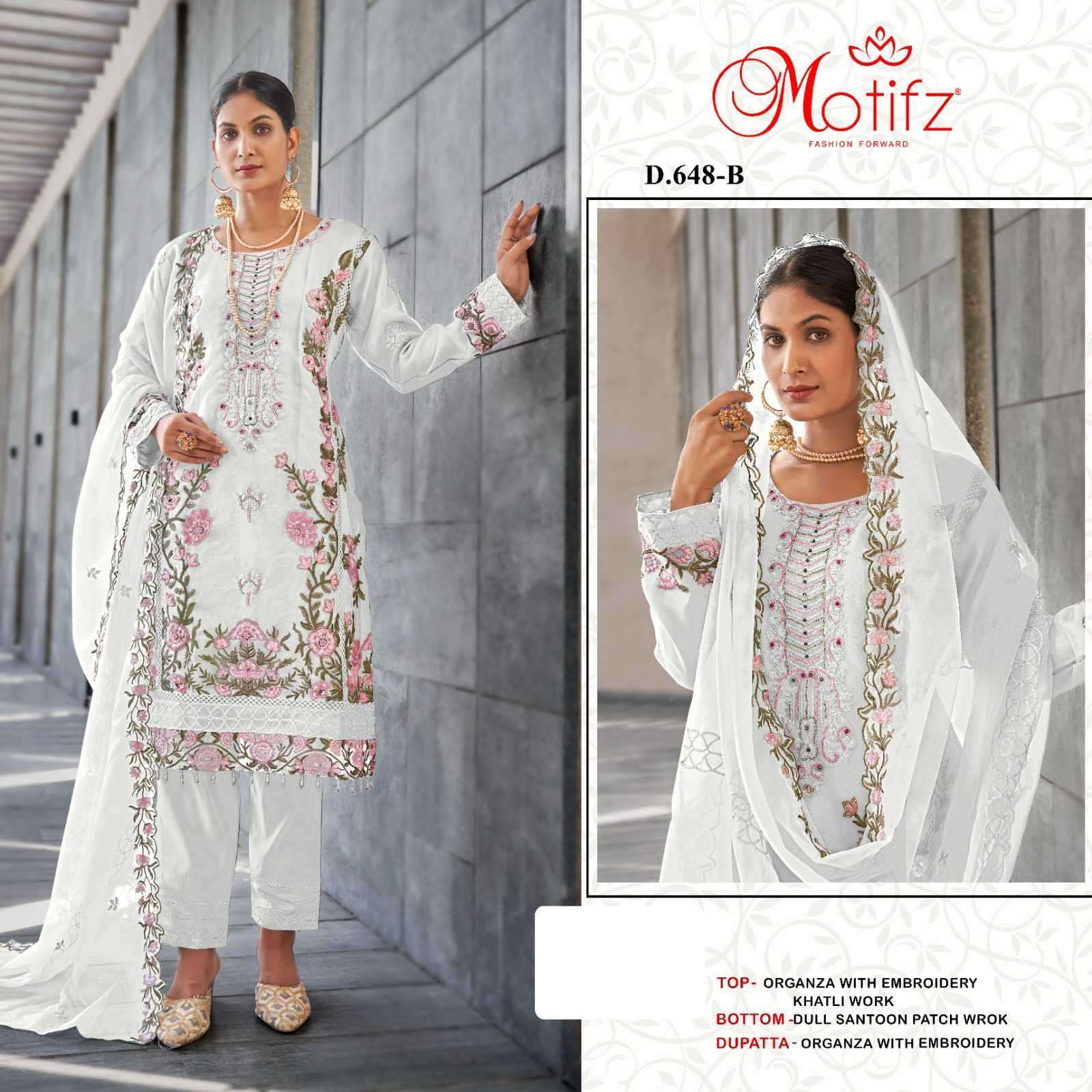 MOTIFZ D 648 COLORS FANCY KHATLI WORK PAKISTANI DRESS NEW COLLECTION WHOLESALER 2024
