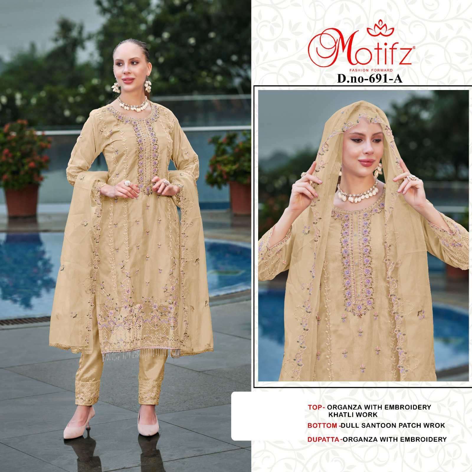 MOTIFZ D 691 COLORS EXCLUSIVE PAKISTANI SUIT CATALOG WHOLESALER 2024