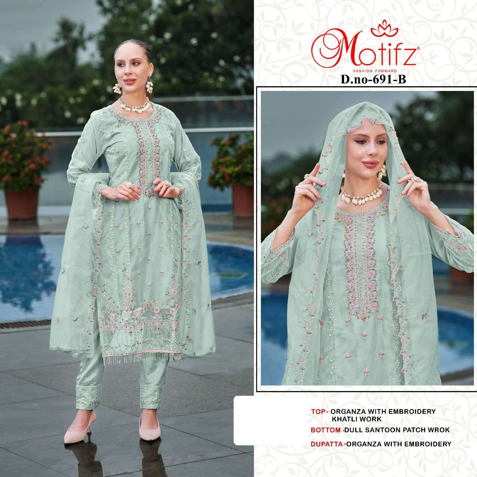 MOTIFZ D 691 COLORS EXCLUSIVE PAKISTANI SUIT CATALOG WHOLESALER 2024