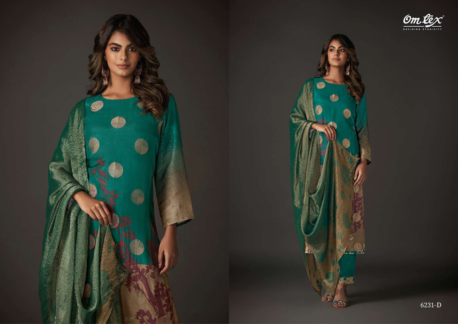 OMTEX SUZANNE VOL 2 JACQUARD MUSLIN SUIT CATALOGUE WHOLESALER 2024