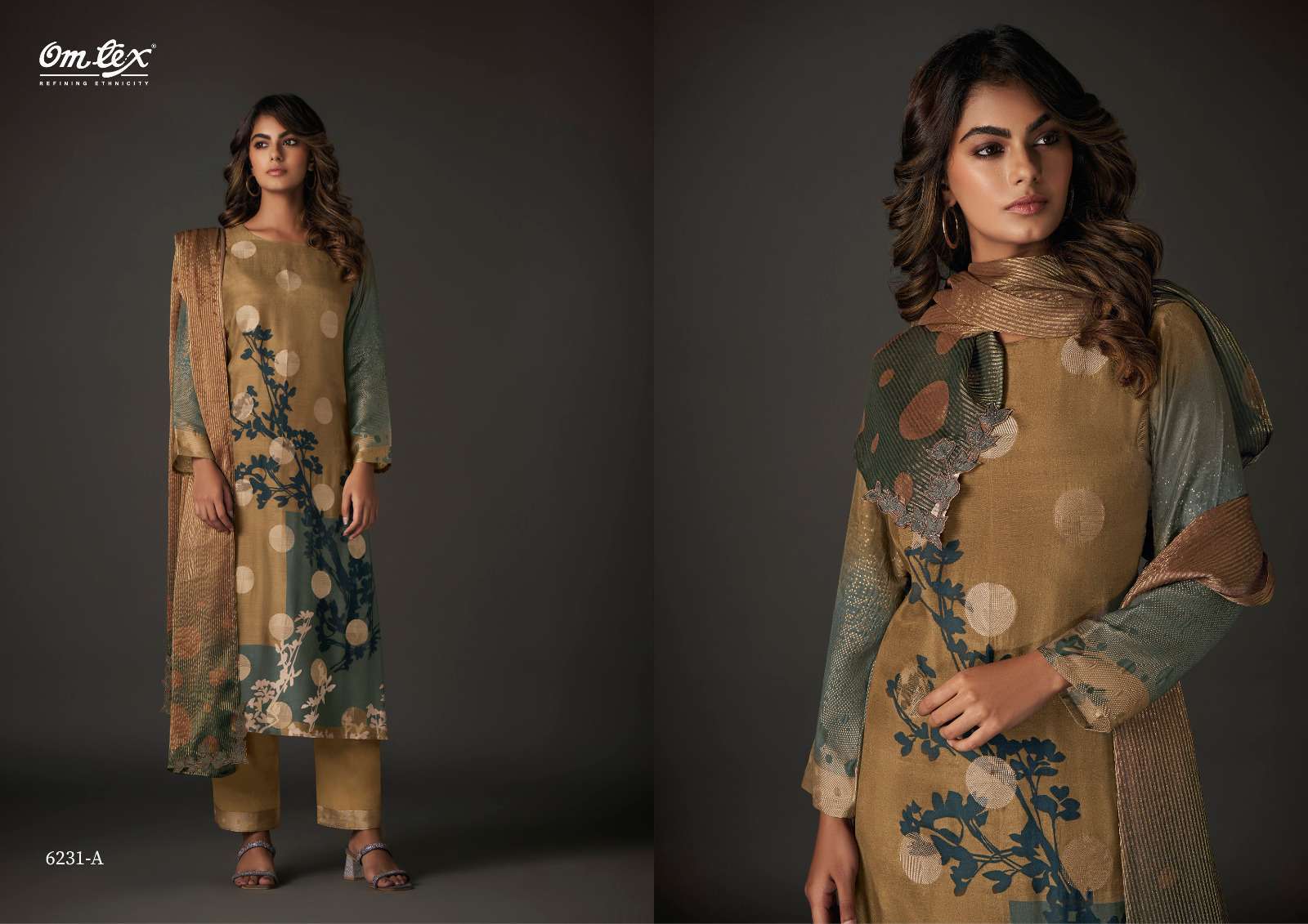 OMTEX SUZANNE VOL 2 JACQUARD MUSLIN SUIT CATALOGUE WHOLESALER 2024