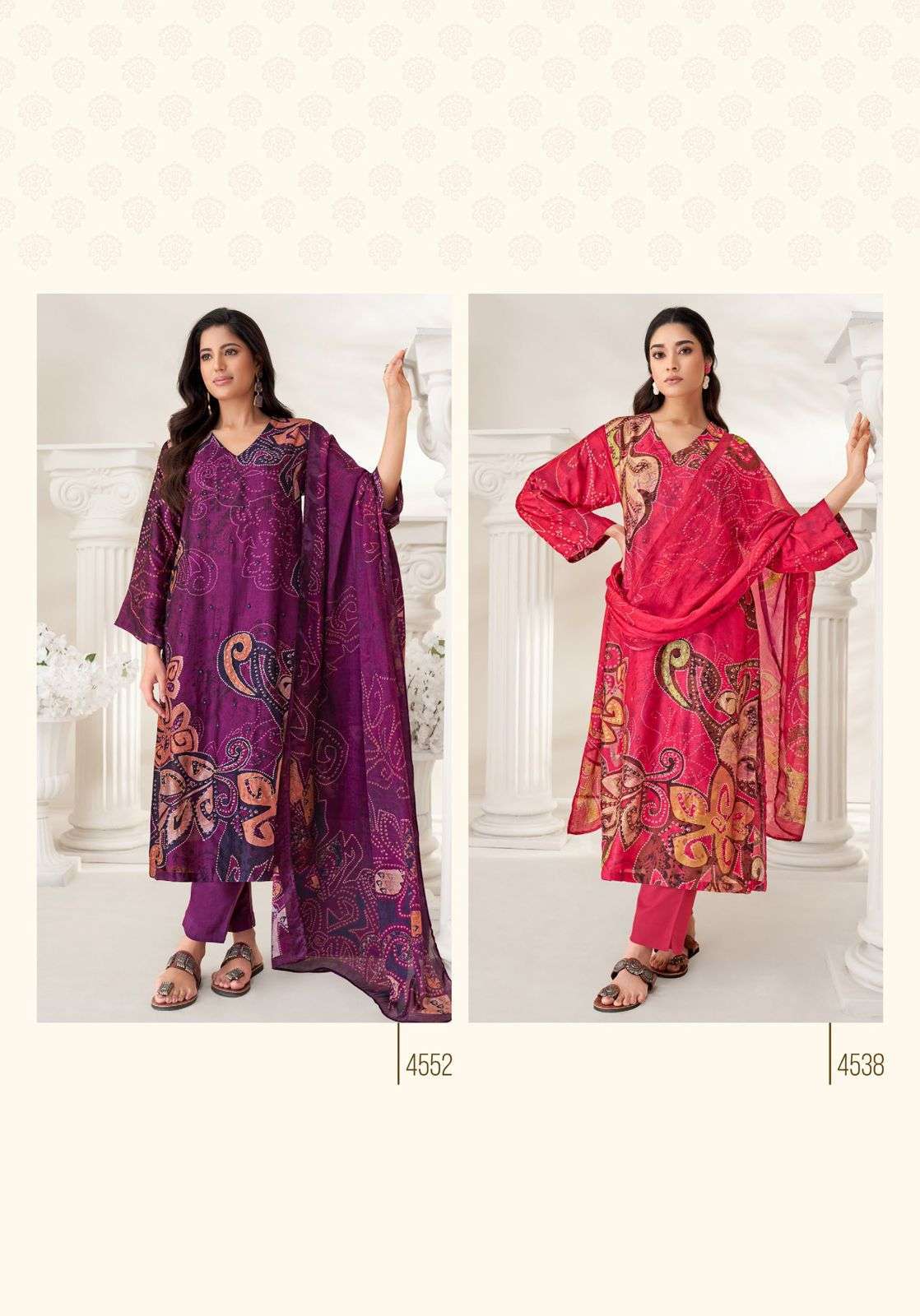 SAHIBA JIYA DESIGNER STYLE RUSSIAN SILK SUIT CATALOG EXPORTER 2024