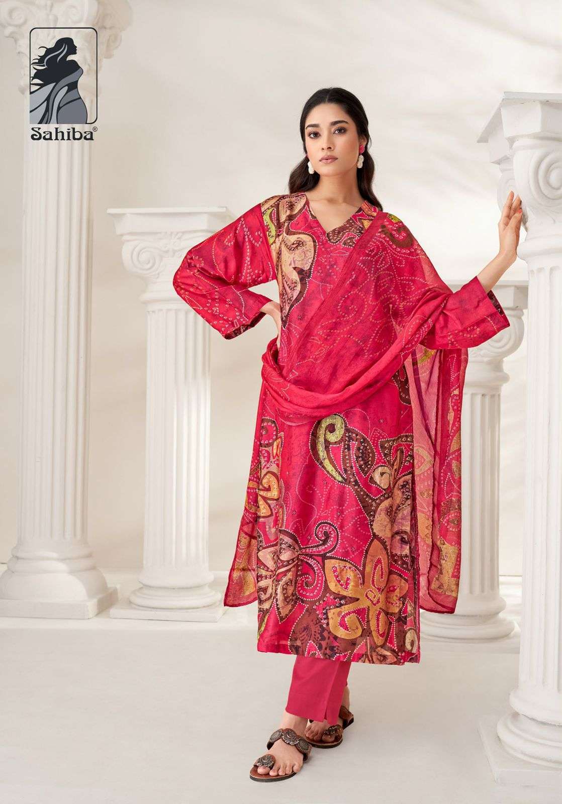 SAHIBA JIYA DESIGNER STYLE RUSSIAN SILK SUIT CATALOG EXPORTER 2024