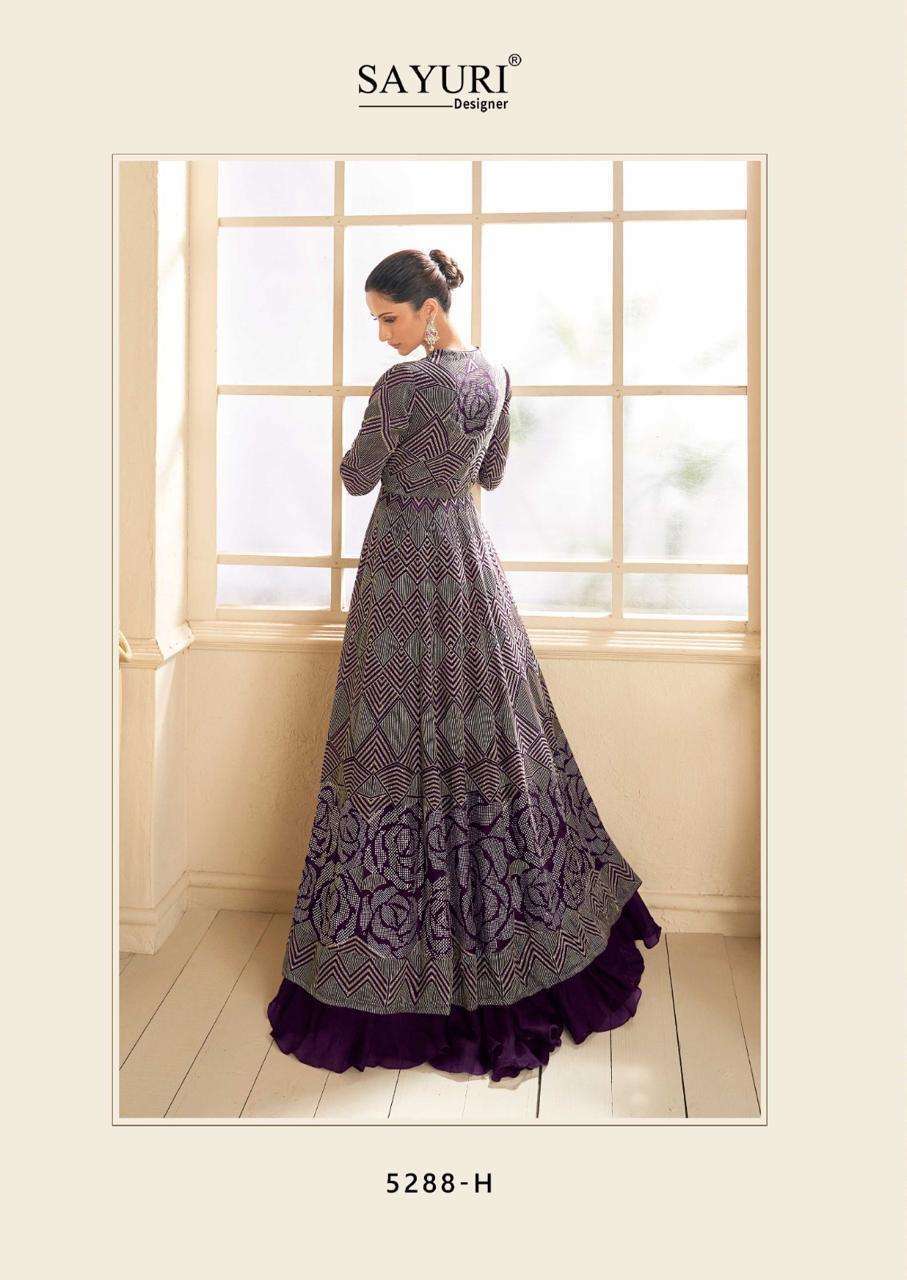 SAYURI DESIGNER VASANSI GOLD NEW COLOR LATEST DESIGNER SHURG STYLE PARTYWEAR OUT FIT COLLECTION 