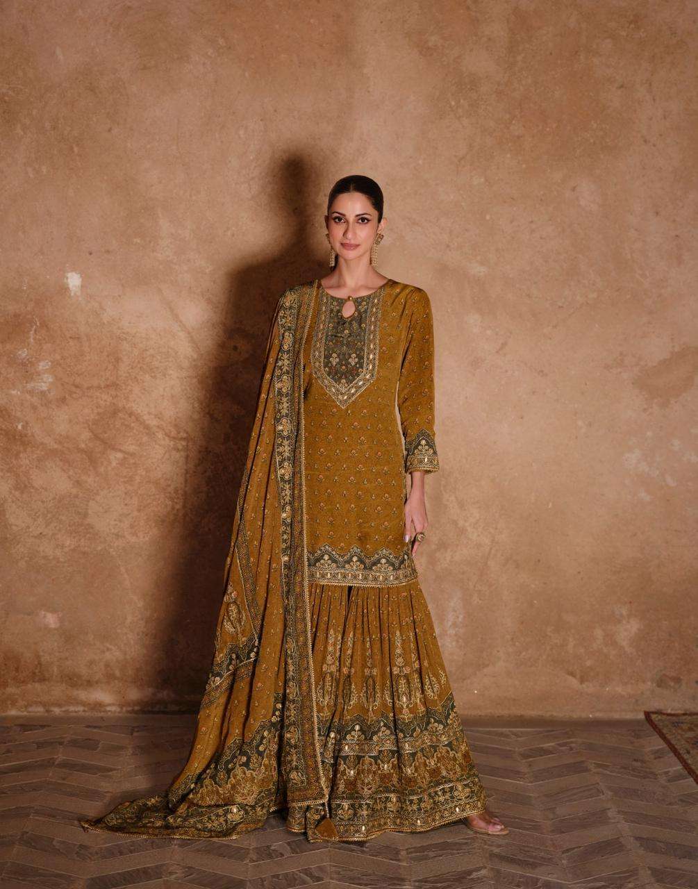 SAYURI NOORANI 5454 TO 5458 DESIGNER GHARARA DRESS CATALOGUE WHOLESALER 2024