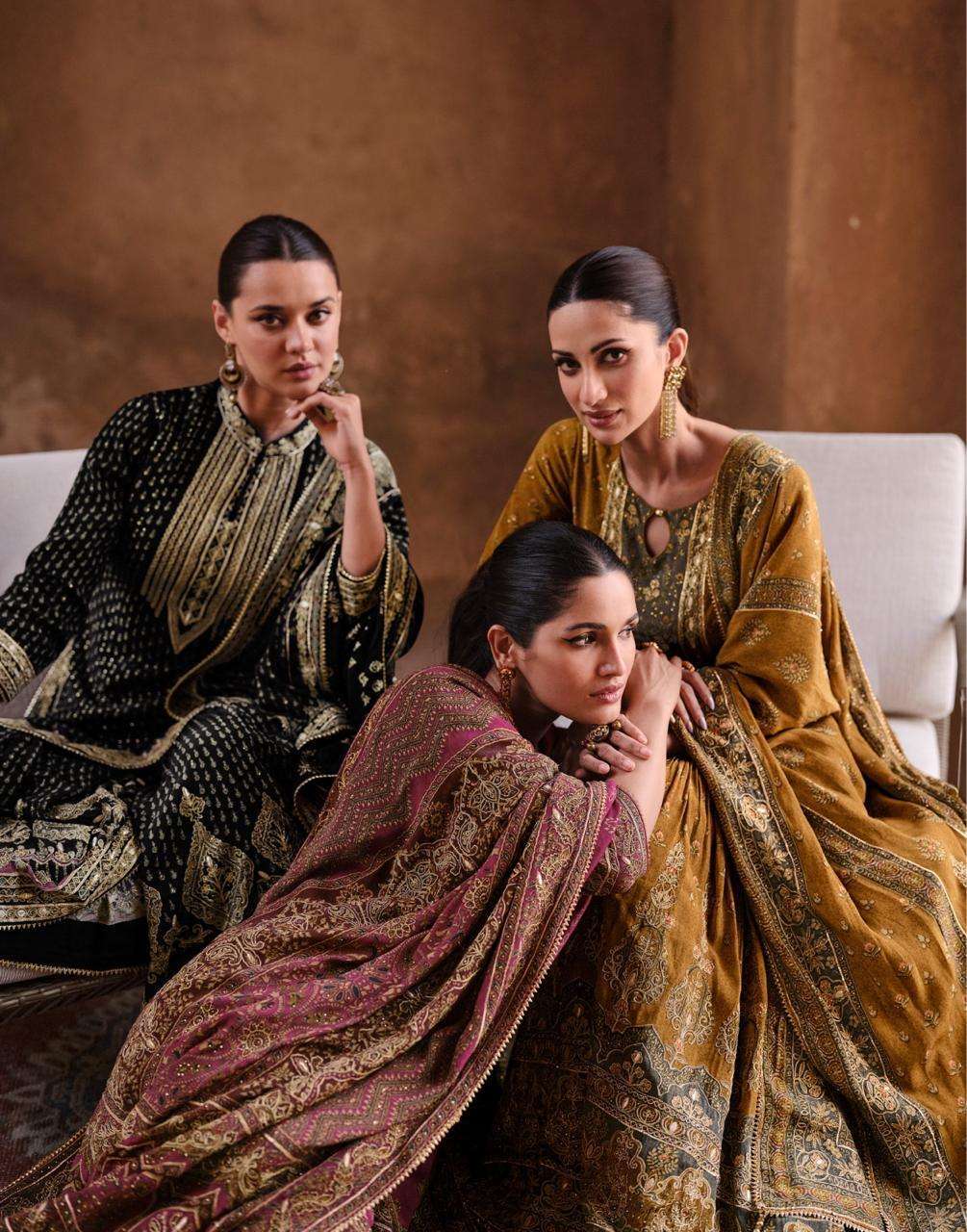 SAYURI NOORANI 5454 TO 5458 DESIGNER GHARARA DRESS CATALOGUE WHOLESALER 2024