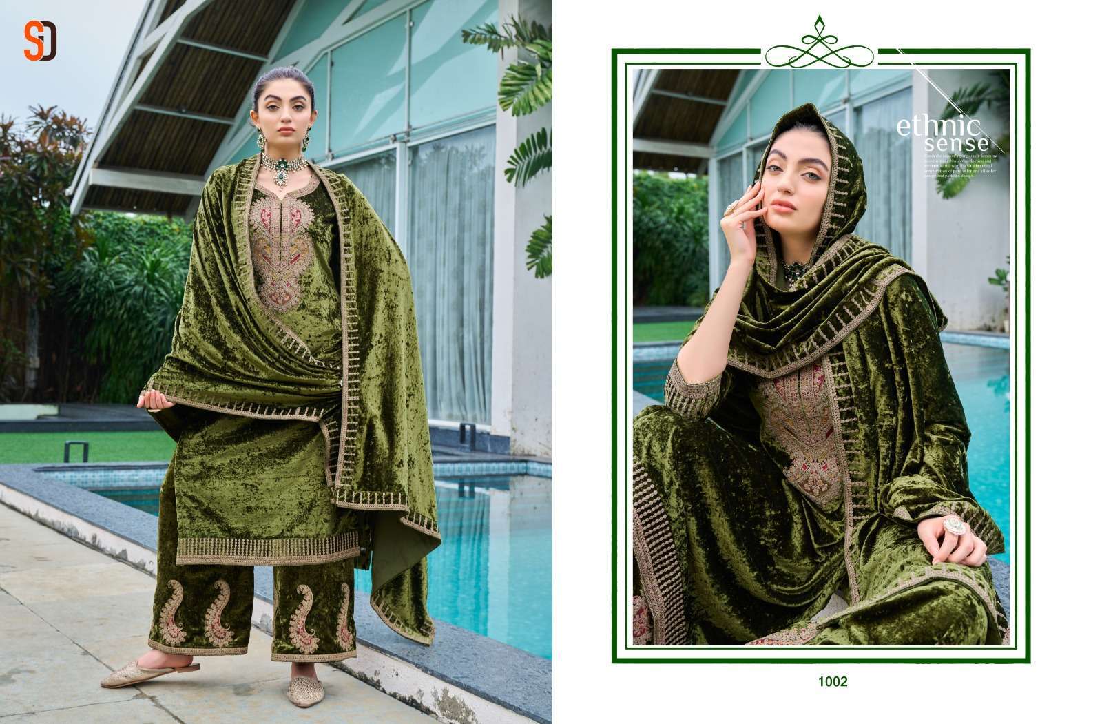 SHRADDHA SHAHZADI DESIGNER PURE VELVET SUIT CATALOGUE WHOLESALER 2024