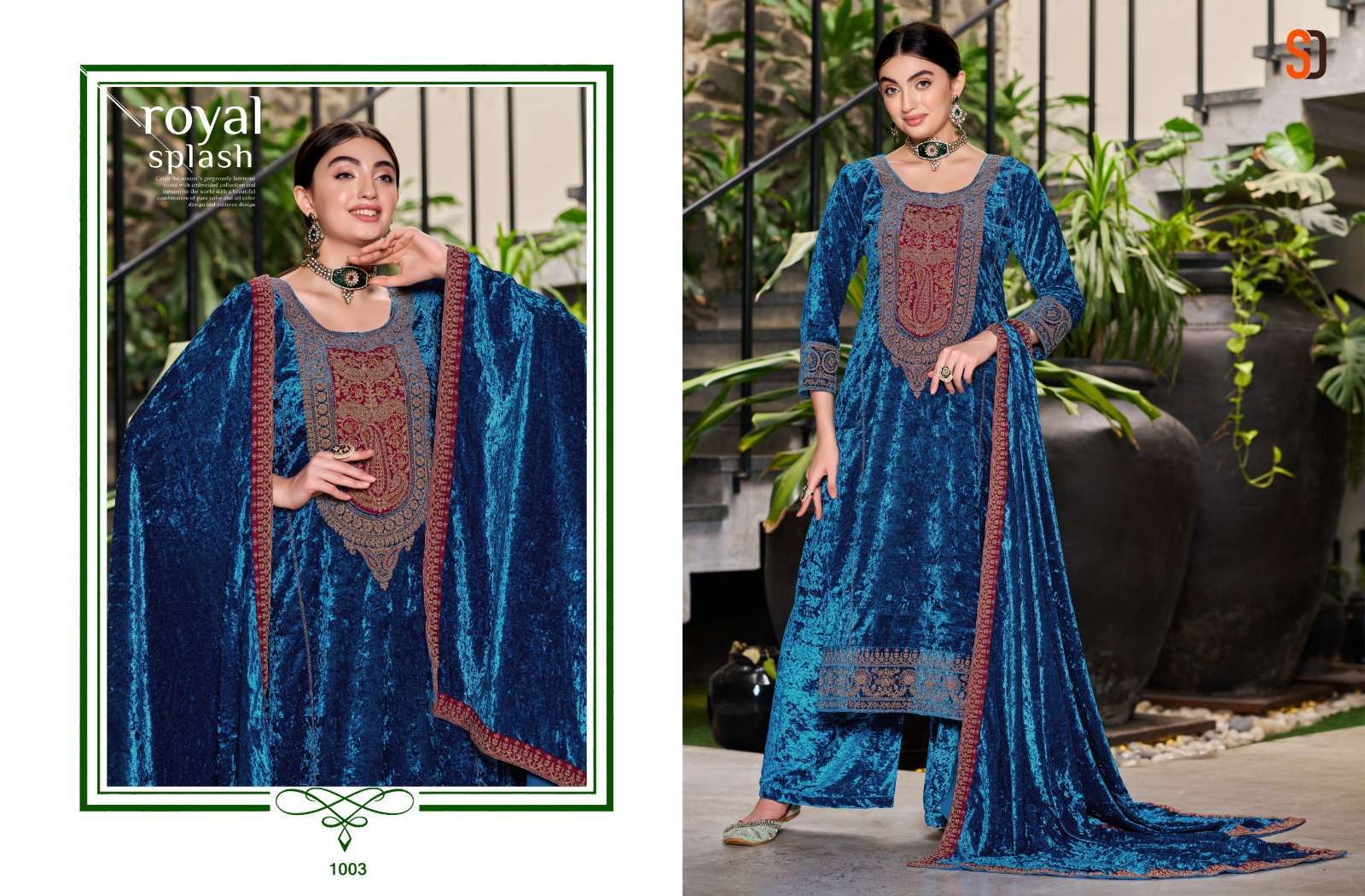 SHRADDHA SHAHZADI DESIGNER PURE VELVET SUIT CATALOGUE WHOLESALER 2024