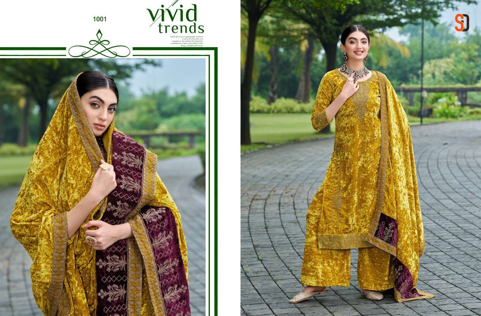 SHRADDHA SHAHZADI DESIGNER PURE VELVET SUIT CATALOGUE WHOLESALER 2024