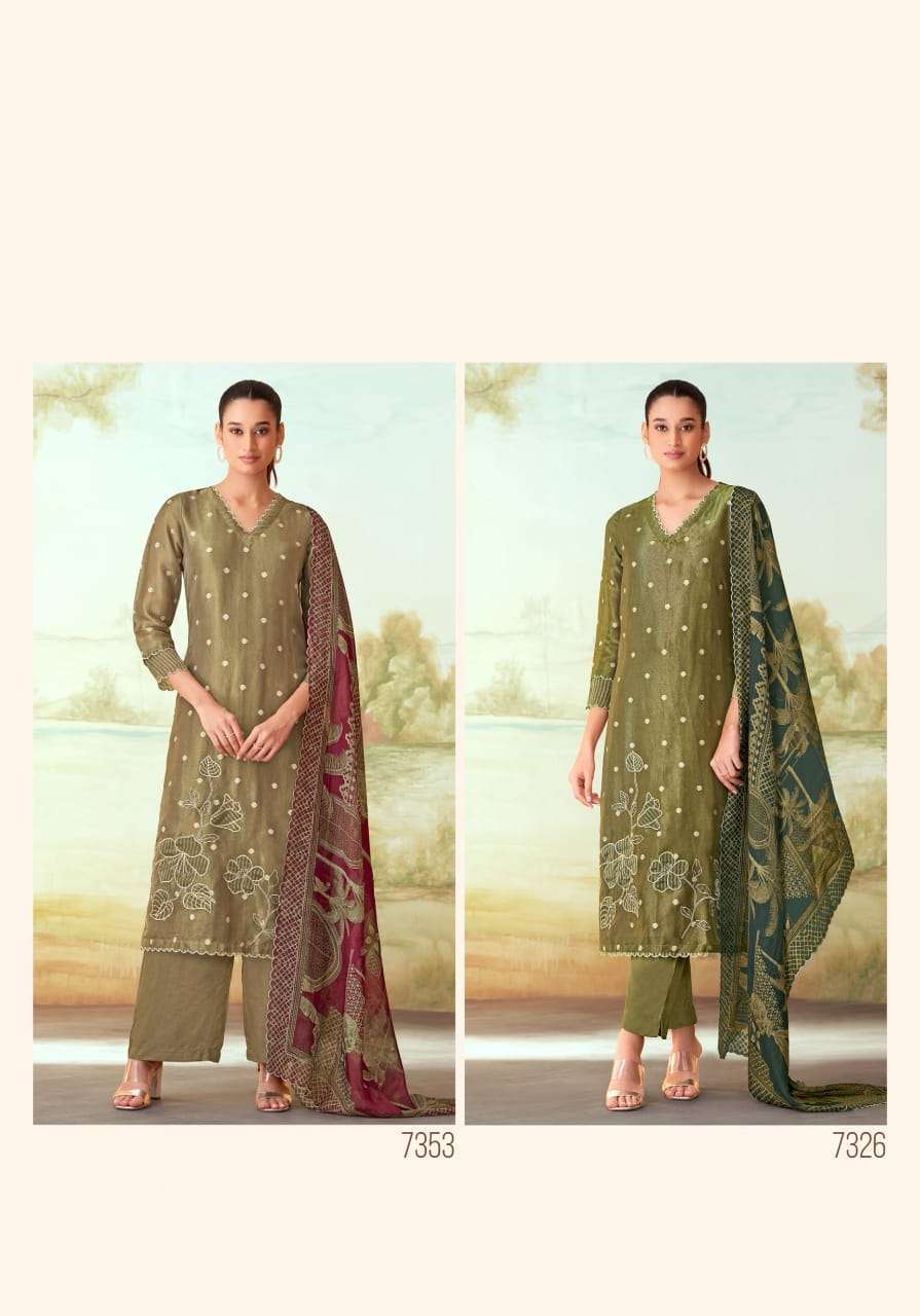 T AND M DESIGNER AISHANI DESIGNER TISSUE FABRIC CATALOGUE WHOLESALER 2024