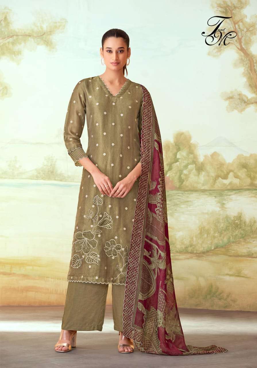 T AND M DESIGNER AISHANI DESIGNER TISSUE FABRIC CATALOGUE WHOLESALER 2024