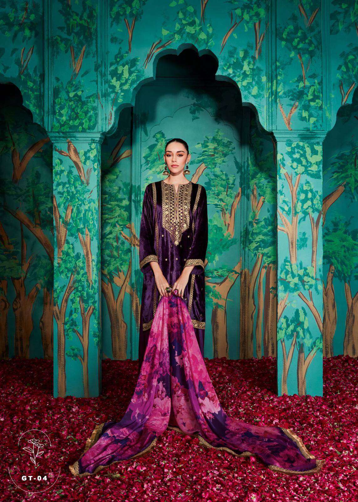VARSHA GULISTAAN DESIGNER VELVET SUIT CATALOGUE WHOLESALER 2024
