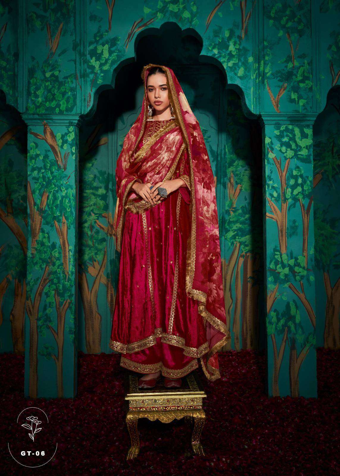 VARSHA GULISTAAN DESIGNER VELVET SUIT CATALOGUE WHOLESALER 2024