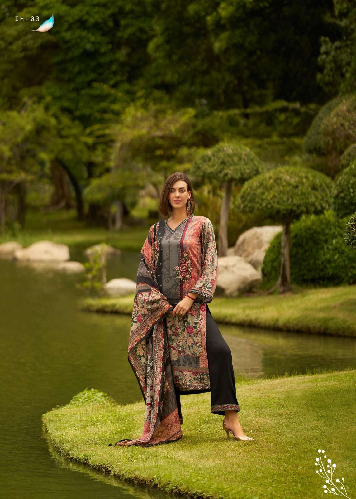 VARSHA IRAHA PREMIUM DESIGN PASHMINA WINTER SUIT CATALOGUE WHOLESALER 2024