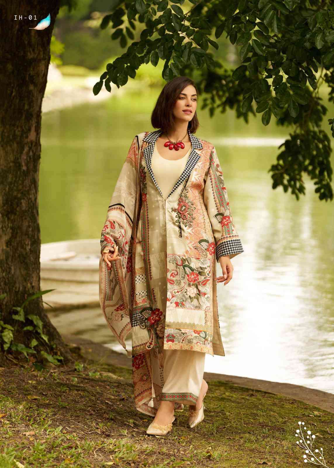 VARSHA IRAHA PREMIUM DESIGN PASHMINA WINTER SUIT CATALOGUE WHOLESALER 2024