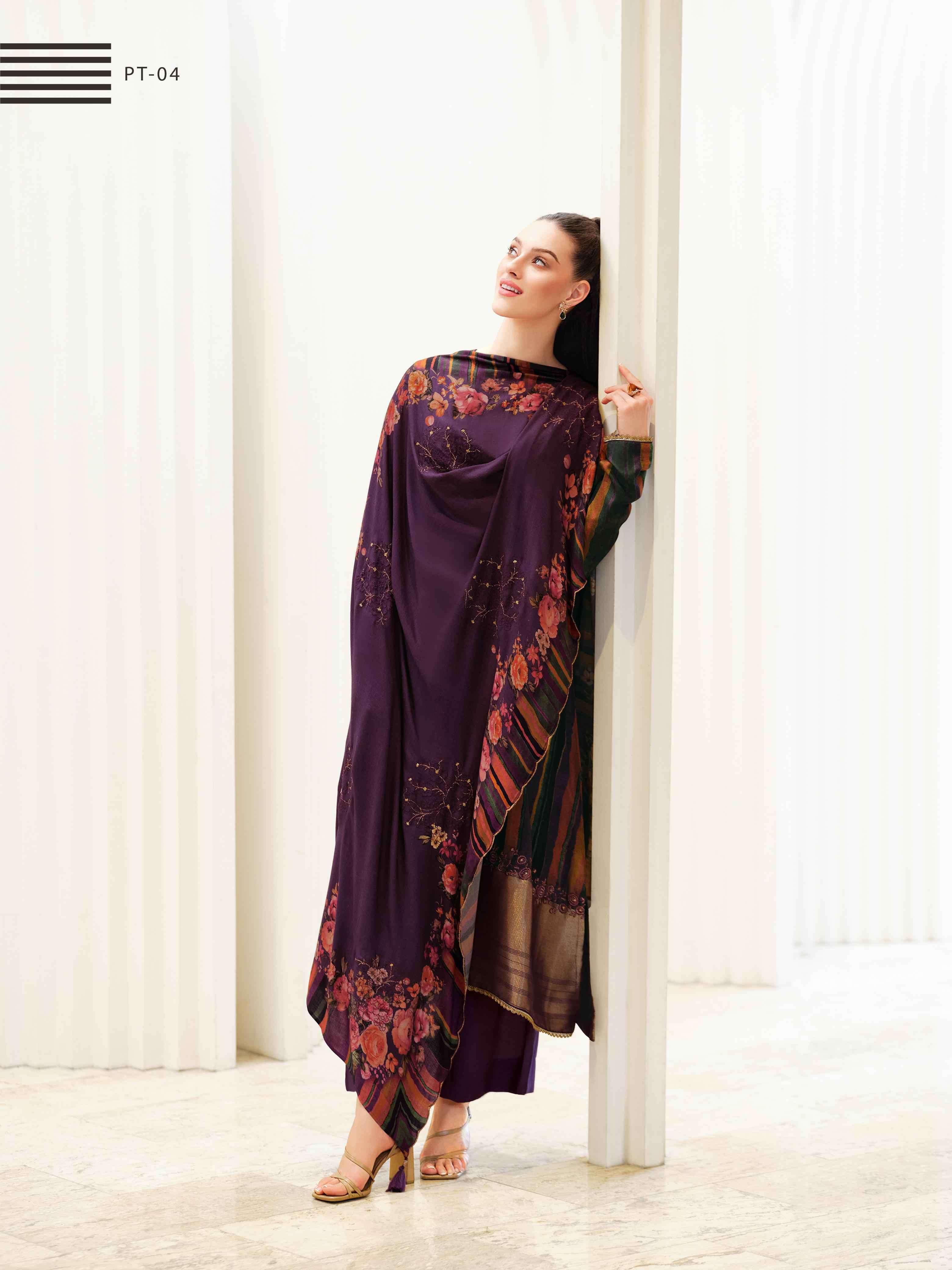 VARSHA POETRY EXCLUSIVE WOVEN PATTERN PASHMINA SUIT CATALOGUE 2024