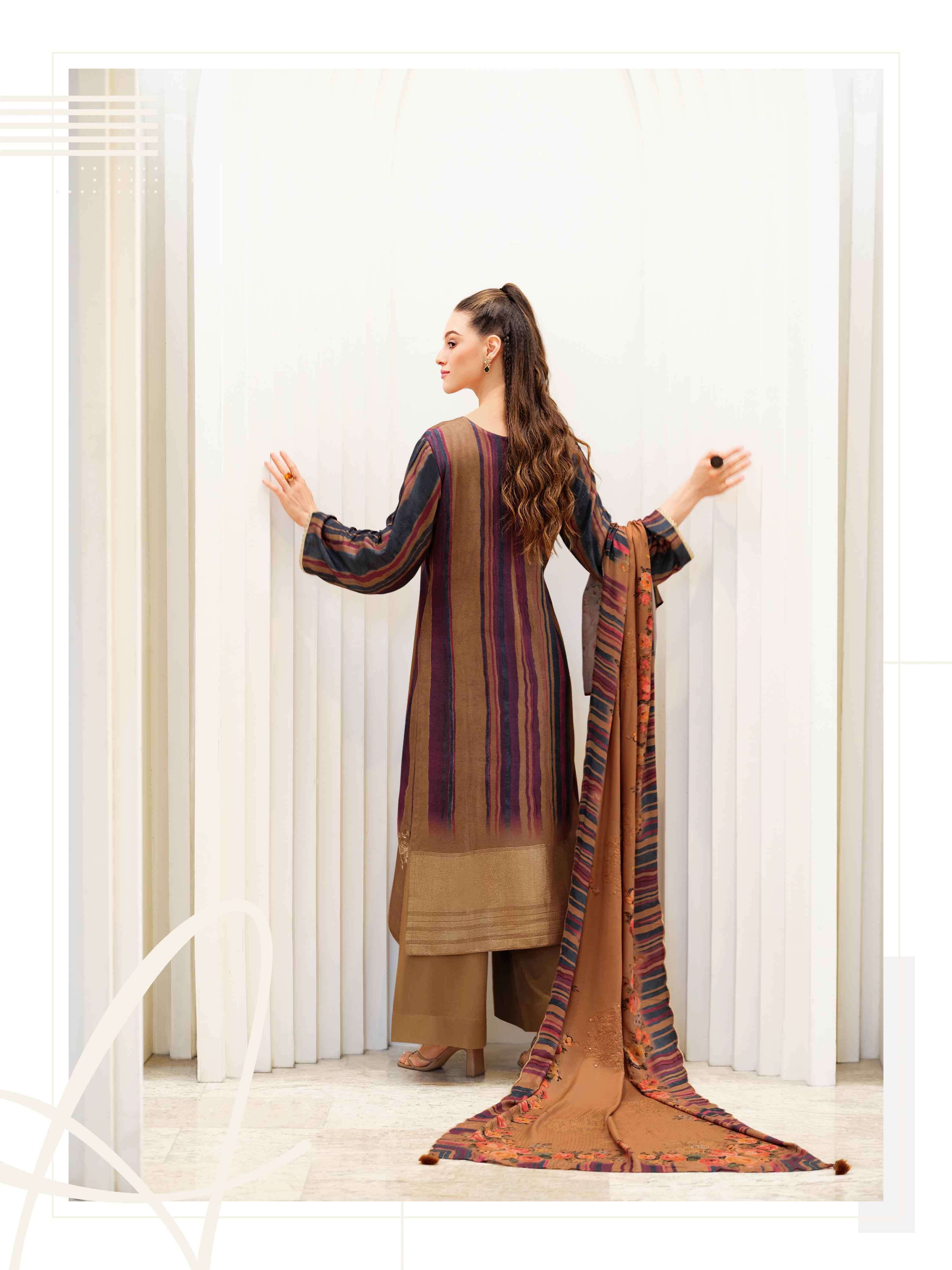 VARSHA POETRY EXCLUSIVE WOVEN PATTERN PASHMINA SUIT CATALOGUE 2024