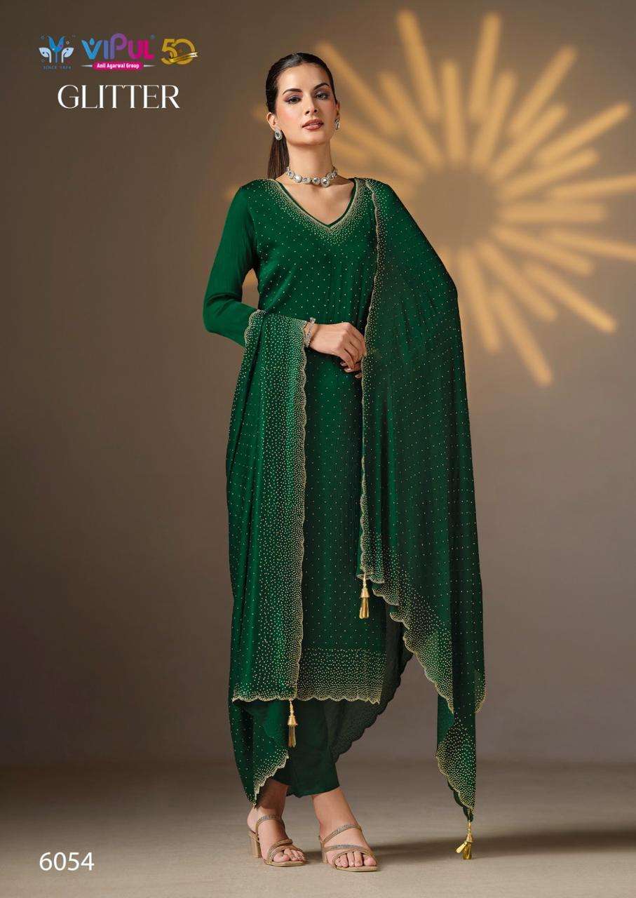 VIPUL FASHION GLITTER DESIGNER WORK FANCY SUIT CATALOGUE WHOLESALER 2024