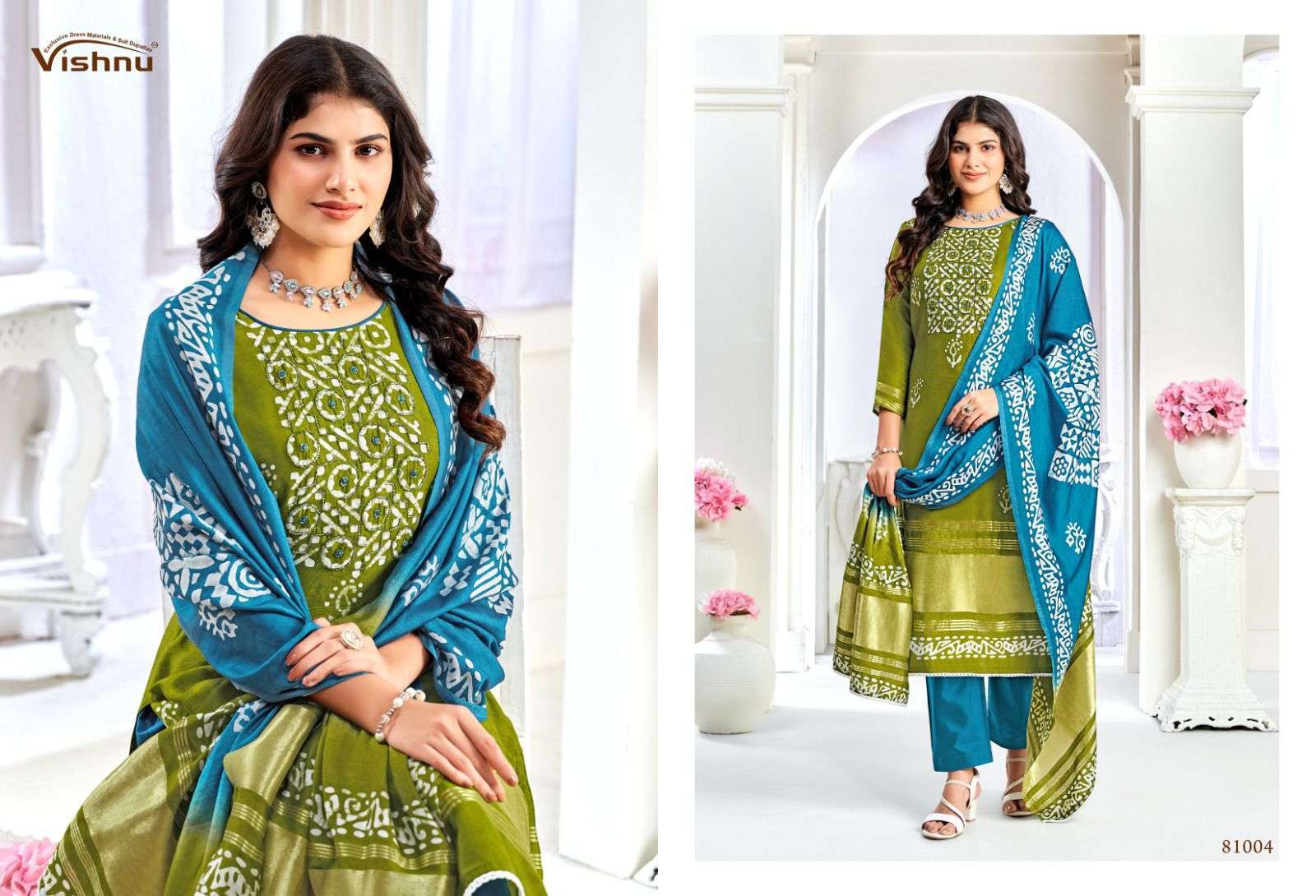VISHNU NIYATI FANCY SILK LATEST SUIT CATALOGUE WHOLESALER 2024