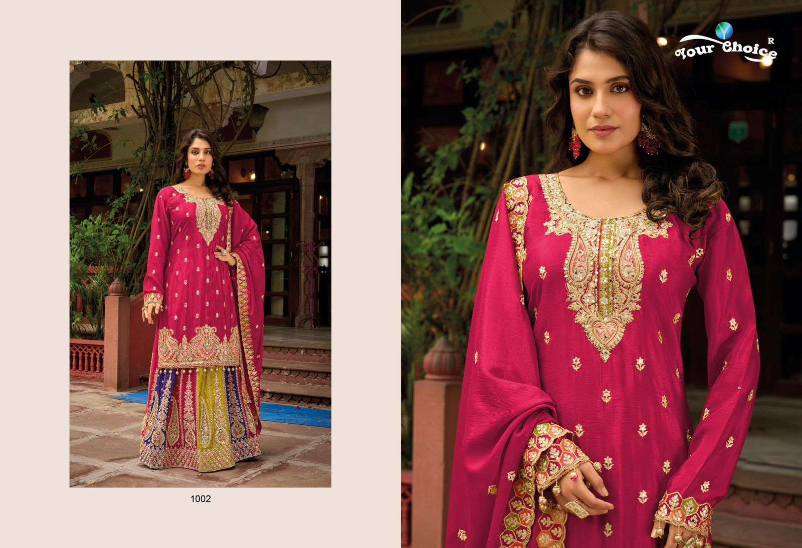 YOUR CHOICE ETHNIC DESIGNER LEHNGA STYLE DRESS CATALOGUE EXPORTER 2024